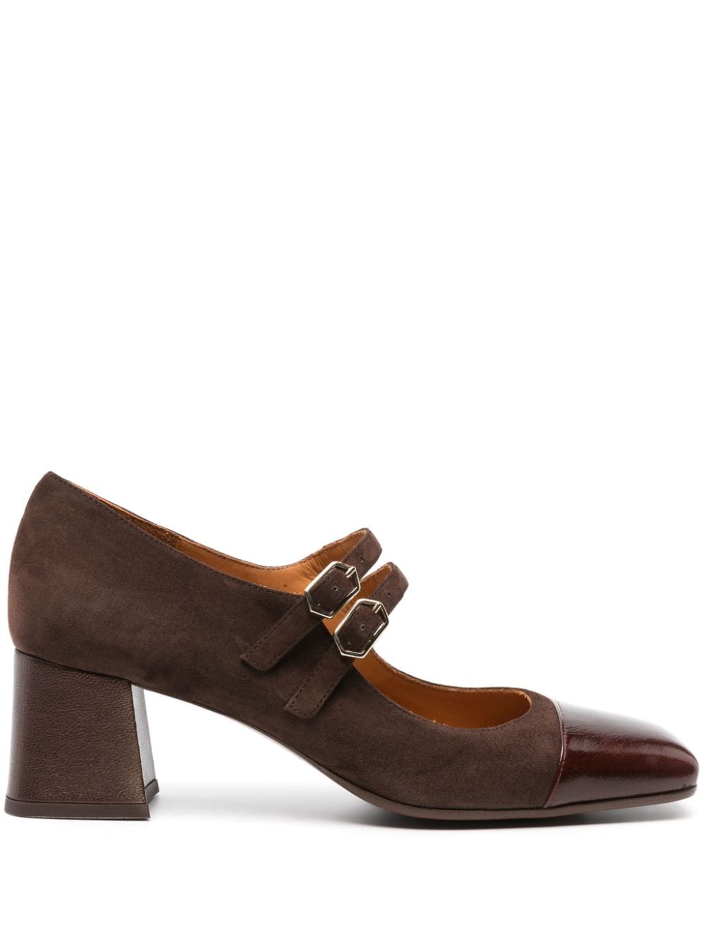 Chie Mihara Volcano 45mm square-toe leather pumps - Brown von Chie Mihara