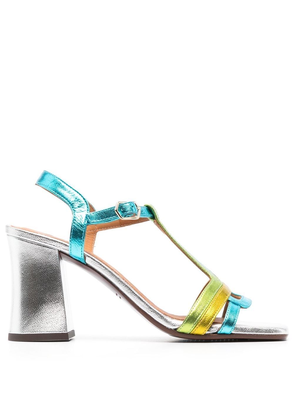 Chie Mihara metallic open-toe 90mm sandals - Blue von Chie Mihara