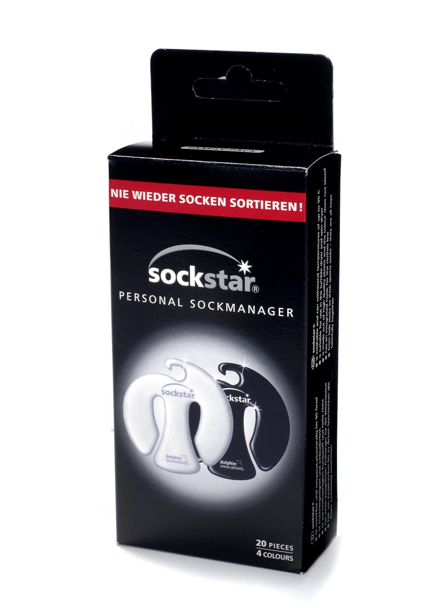 Sockstar & White, Family Pack, 20 Clips, 4 Farben Herren Schwarz ONE SIZE von Chiemsee