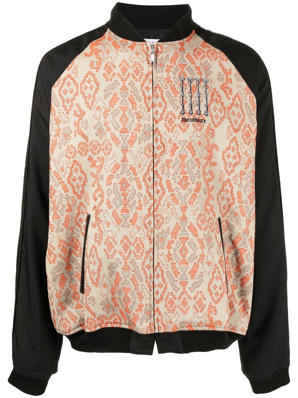 Children Of The Discordance patterned-jacquard bomber jacket - Black von Children Of The Discordance