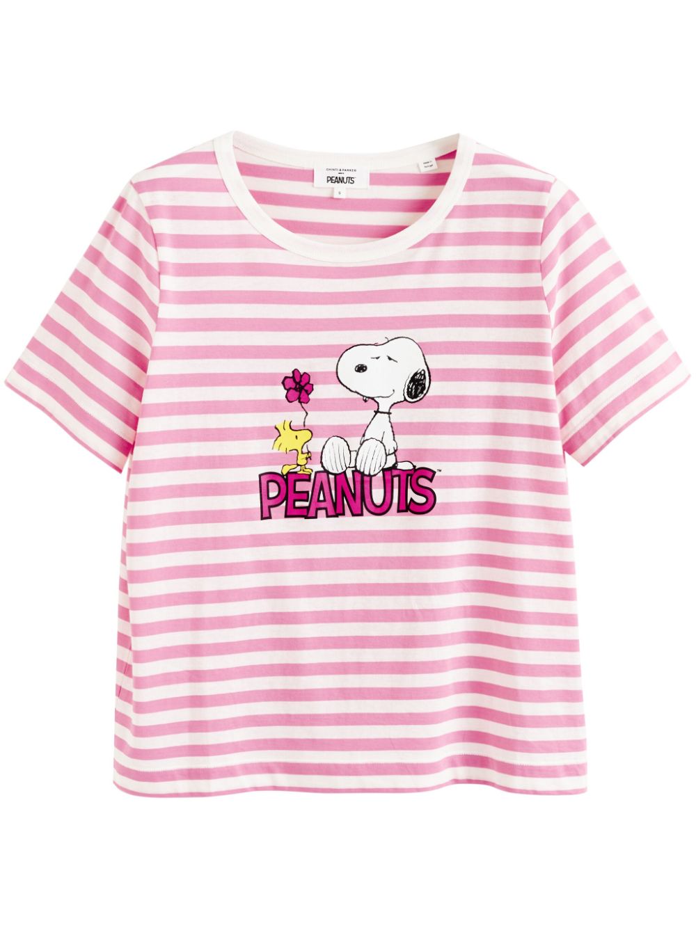 Chinti & Parker Flower Power Peanuts striped T-shirt - Pink von Chinti & Parker