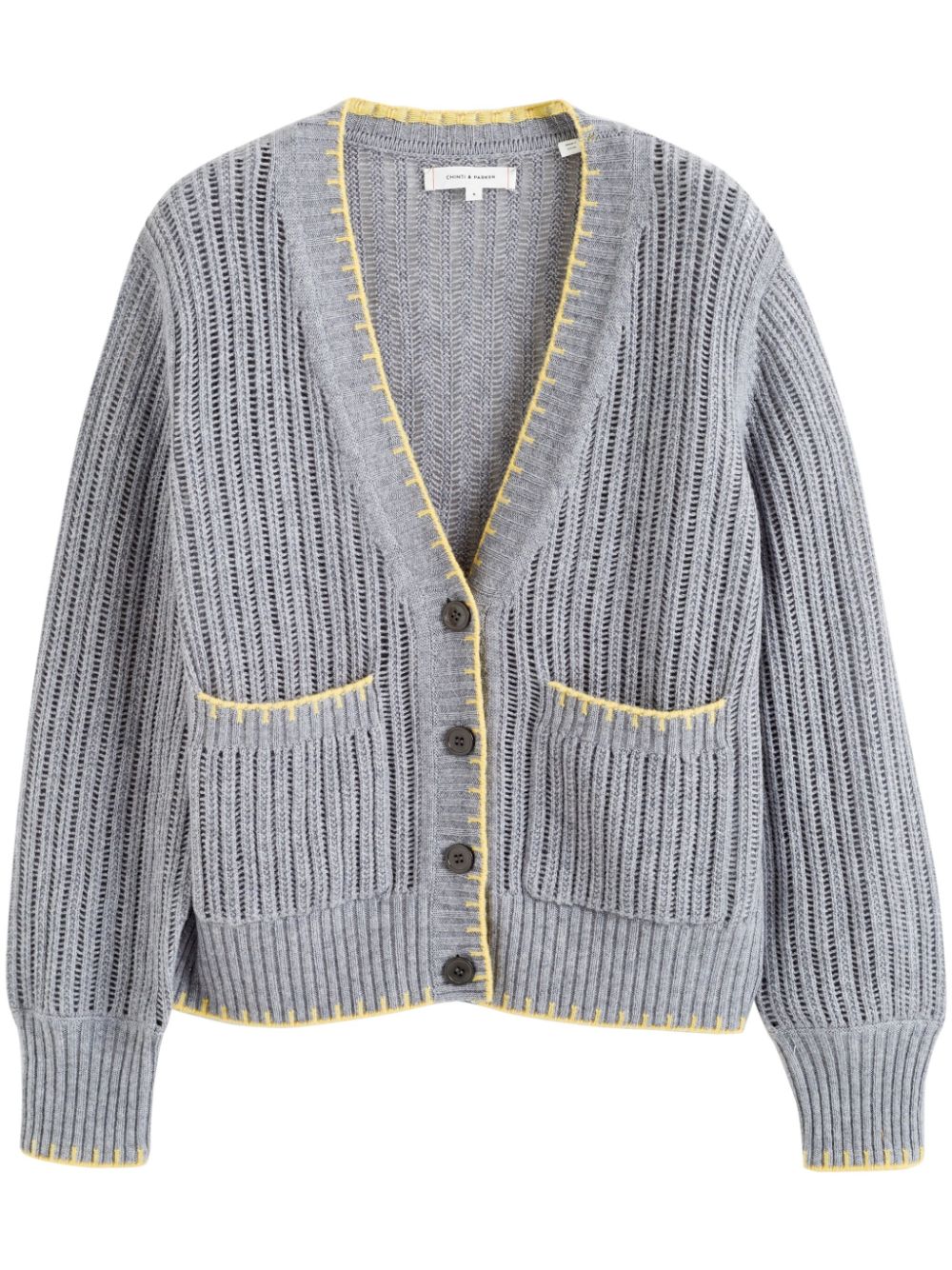 Chinti & Parker Summer Stitch cardigan - Grey von Chinti & Parker