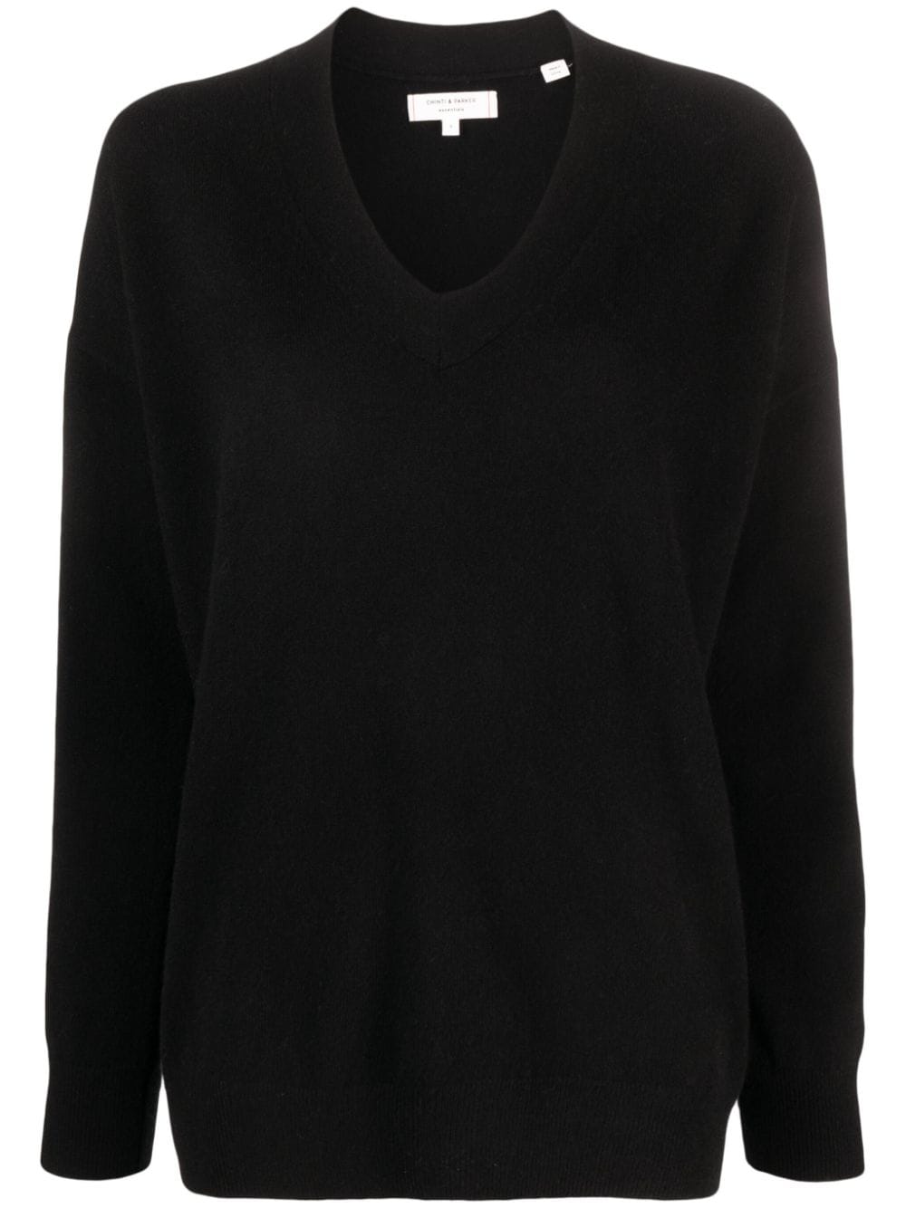 Chinti & Parker The Relaxed v-neck cashmere jumper - Black von Chinti & Parker