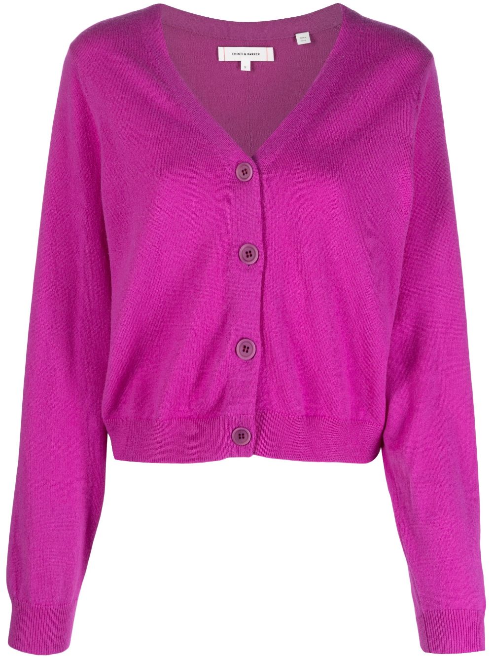 Chinti & Parker V-neck cropped cardi-coat - Purple von Chinti & Parker