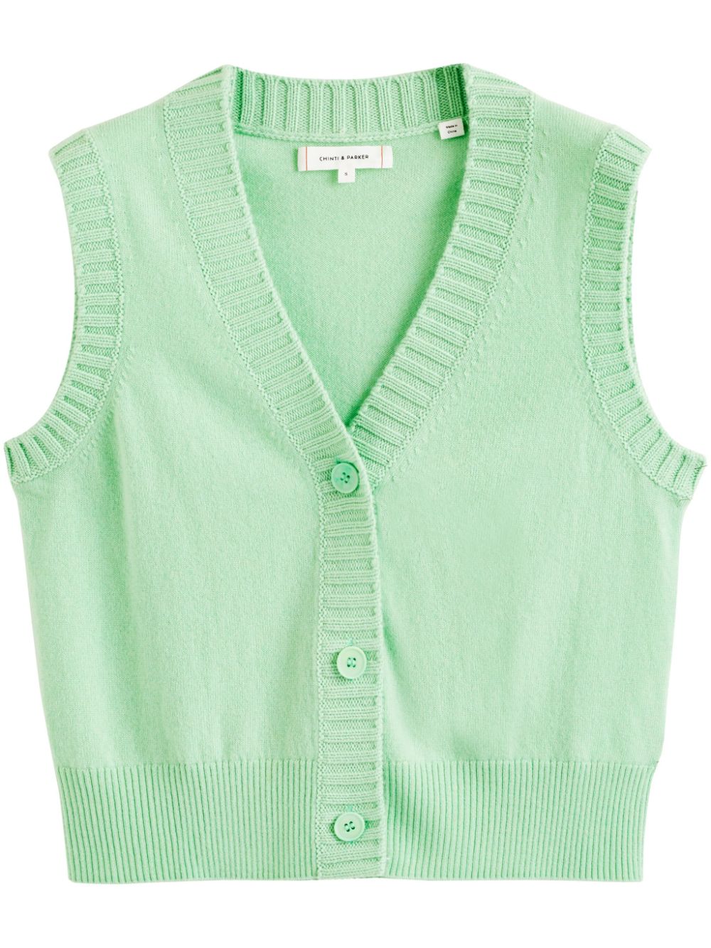 Chinti & Parker V-neck knitted waistcoat - Green von Chinti & Parker