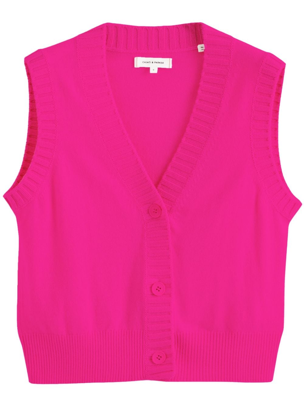 Chinti & Parker V-neck wool vest - Pink von Chinti & Parker