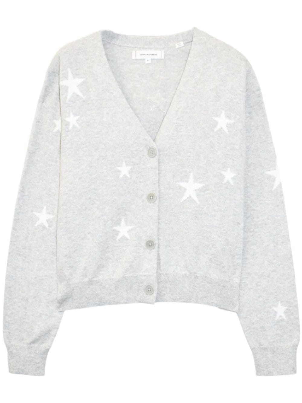 Chinti & Parker star-intarsia cotton-linen cardigan - Grey von Chinti & Parker