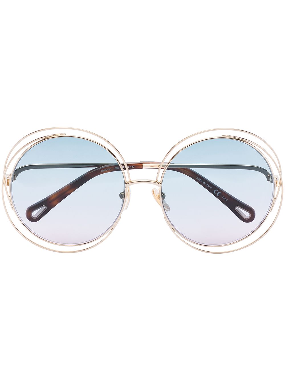 Chloé Eyewear Carlina round-frame sunglasses - Gold von Chloé Eyewear