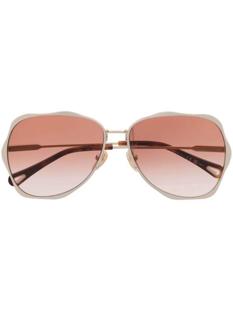 Chloé Eyewear Honore pilot-frame sunglasses - Gold von Chloé Eyewear