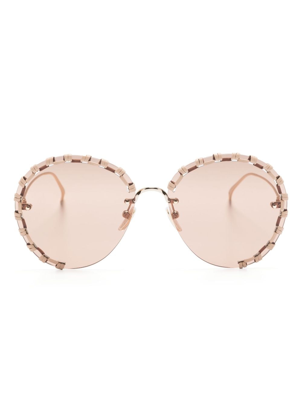 Chloé Eyewear Idora round-frame sunglasses - Gold von Chloé Eyewear