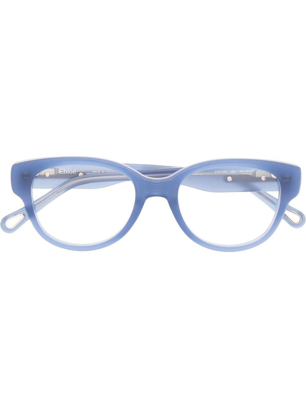 Chloé Eyewear Mirtha rectangle-frame glasses - Blue von Chloé Eyewear