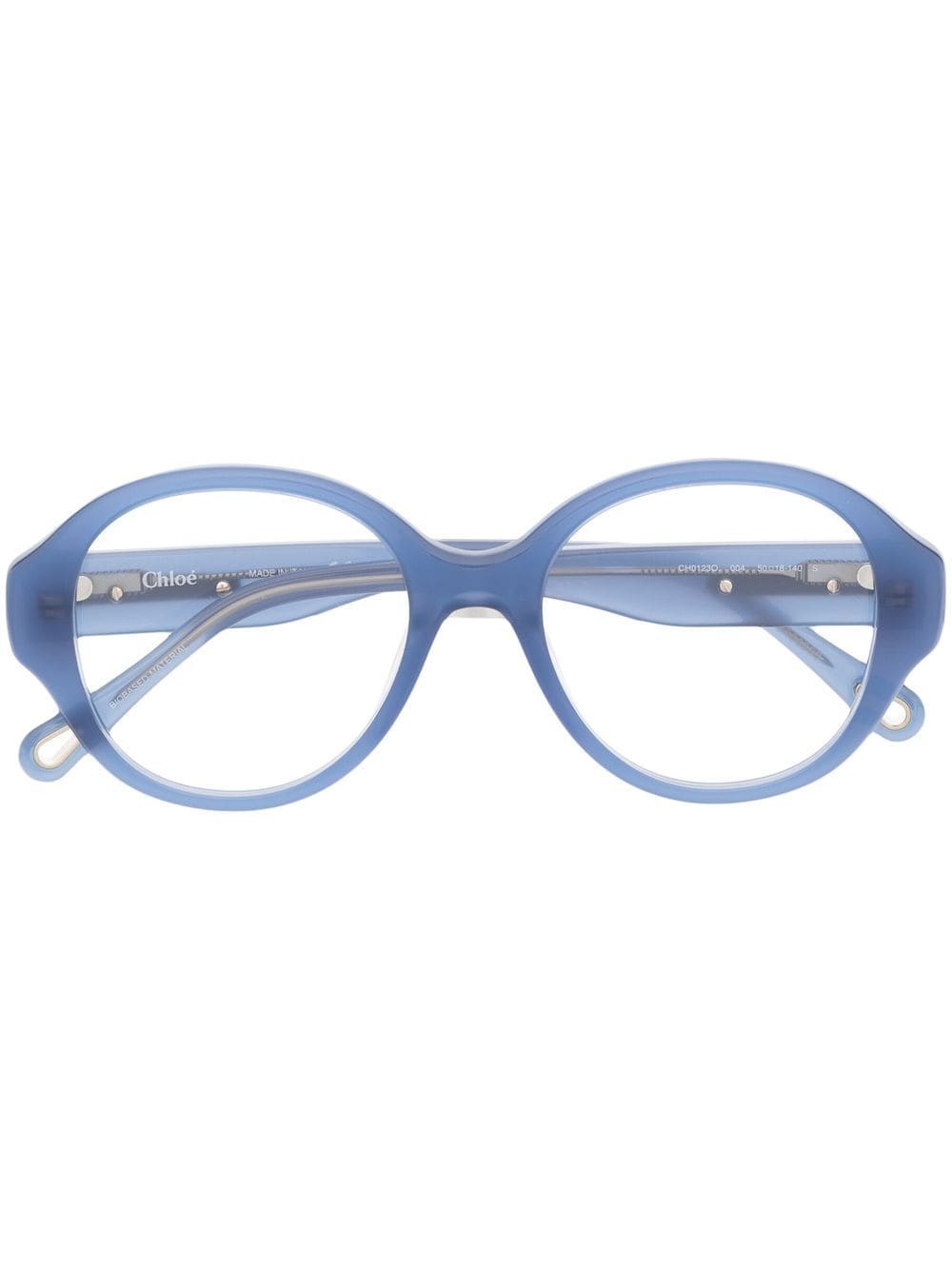 Chloé Eyewear Mirtha round-frame glasses - Blue von Chloé Eyewear