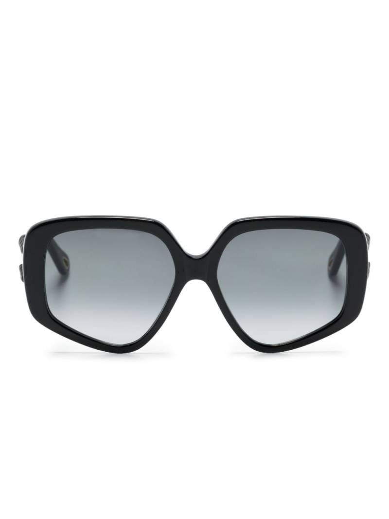 Chloé Eyewear Mony geometric-frame sunglasses - Black von Chloé Eyewear