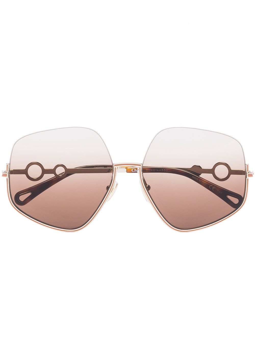 Chloé Eyewear Sofya hexagonal-frame sunglasses - Brown von Chloé Eyewear