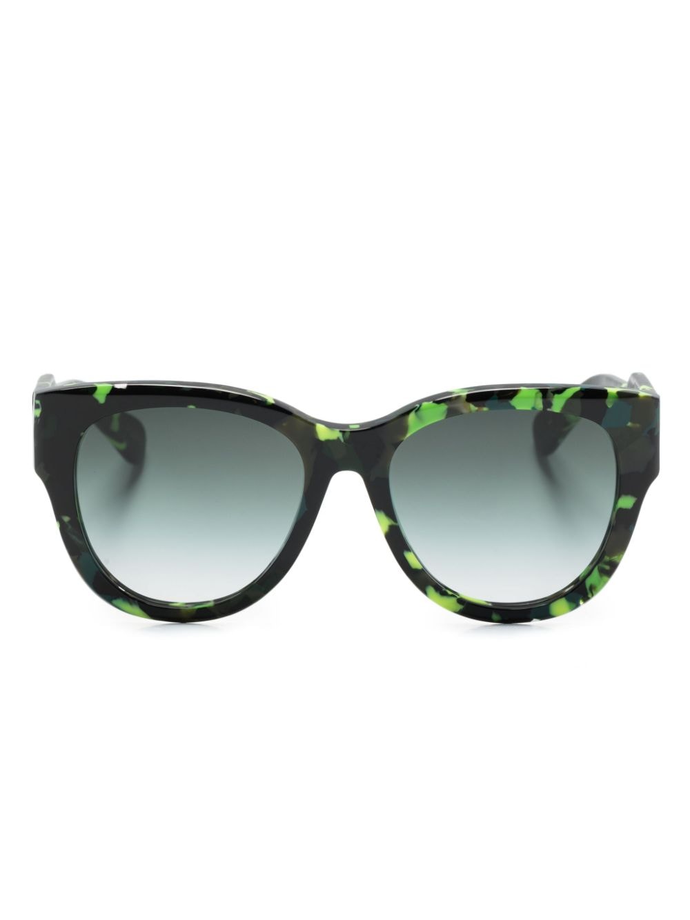 Chloé Eyewear camouflage-print cat eye-frame sunglasses - Green von Chloé Eyewear