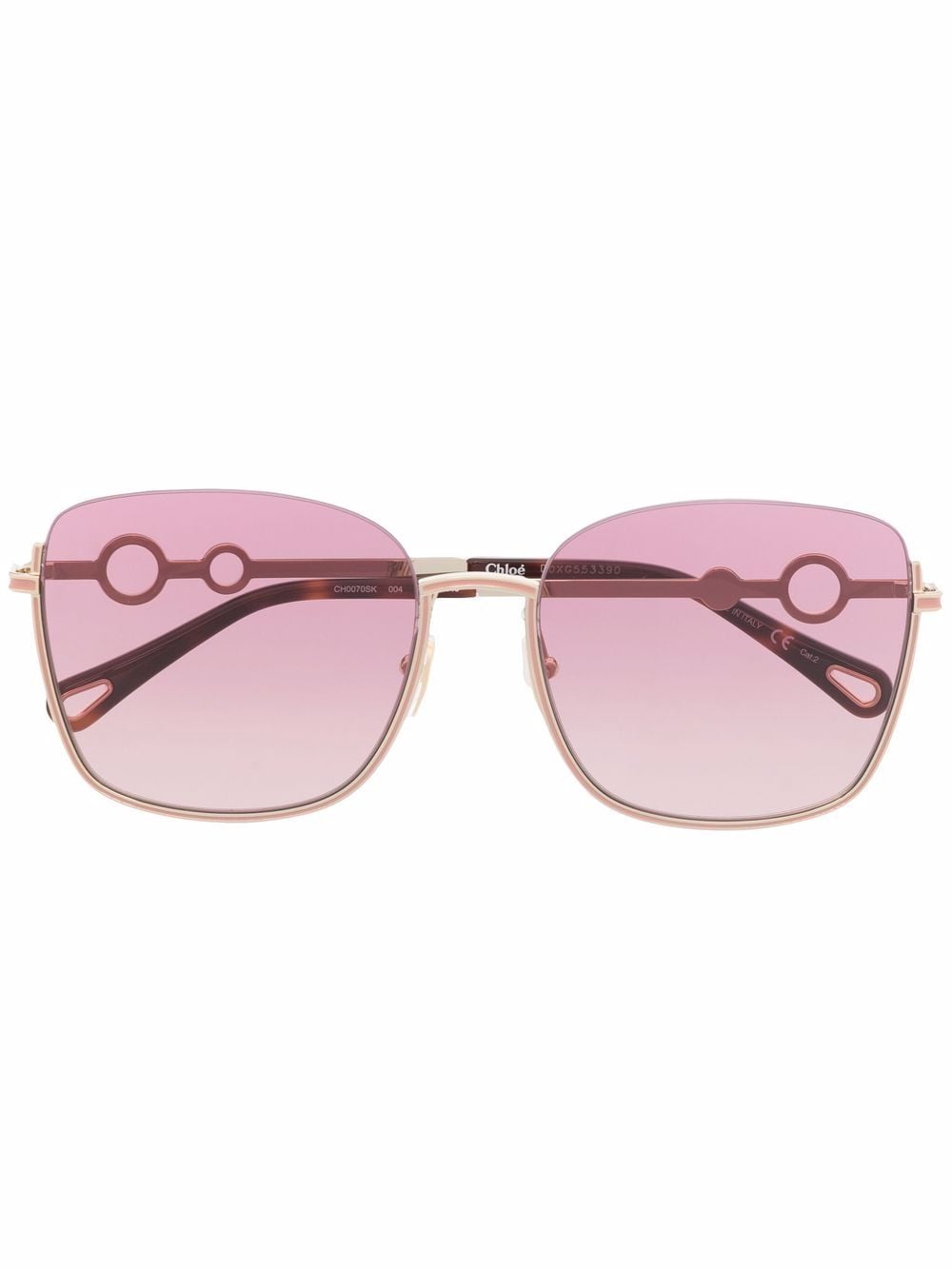 Chloé Eyewear frameless gradient sunglasses - Gold von Chloé Eyewear