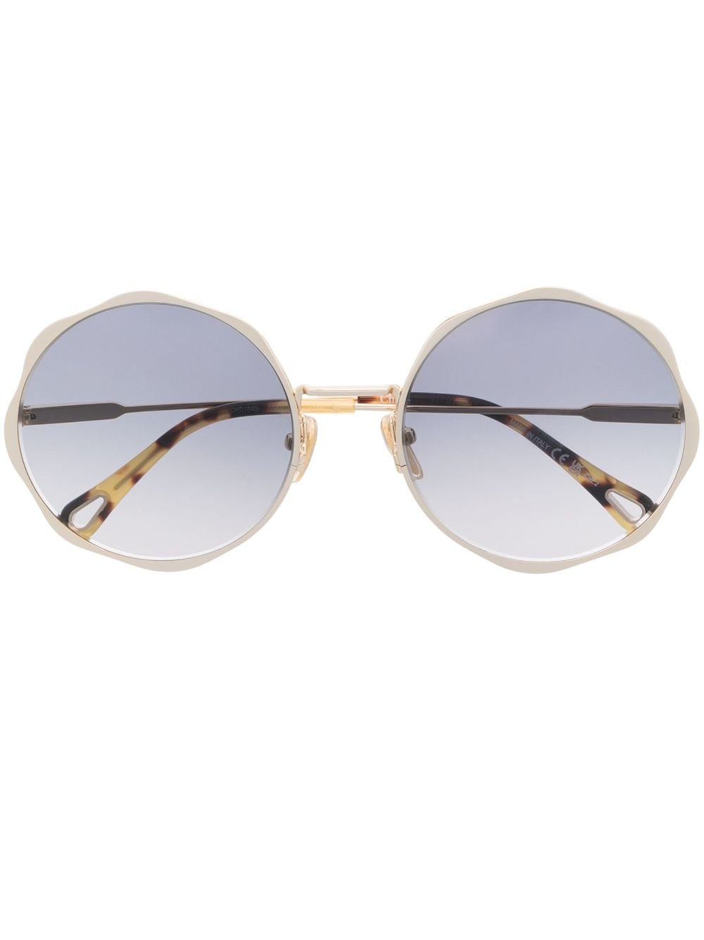 Chloé Eyewear geometrical-shaped round frame glasses - Gold von Chloé Eyewear