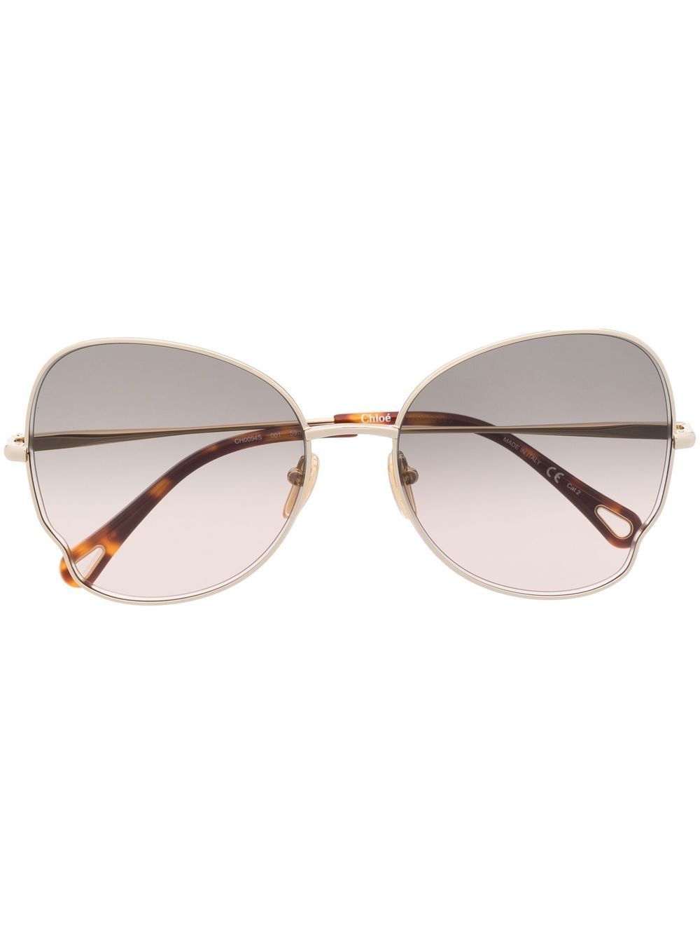 Chloé Eyewear gradient-effect oversize-frame sunglasses - Gold von Chloé Eyewear