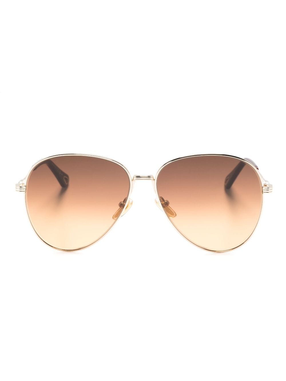 Chloé Eyewear gradient-lenses pilot-frame sunglasses - Gold von Chloé Eyewear