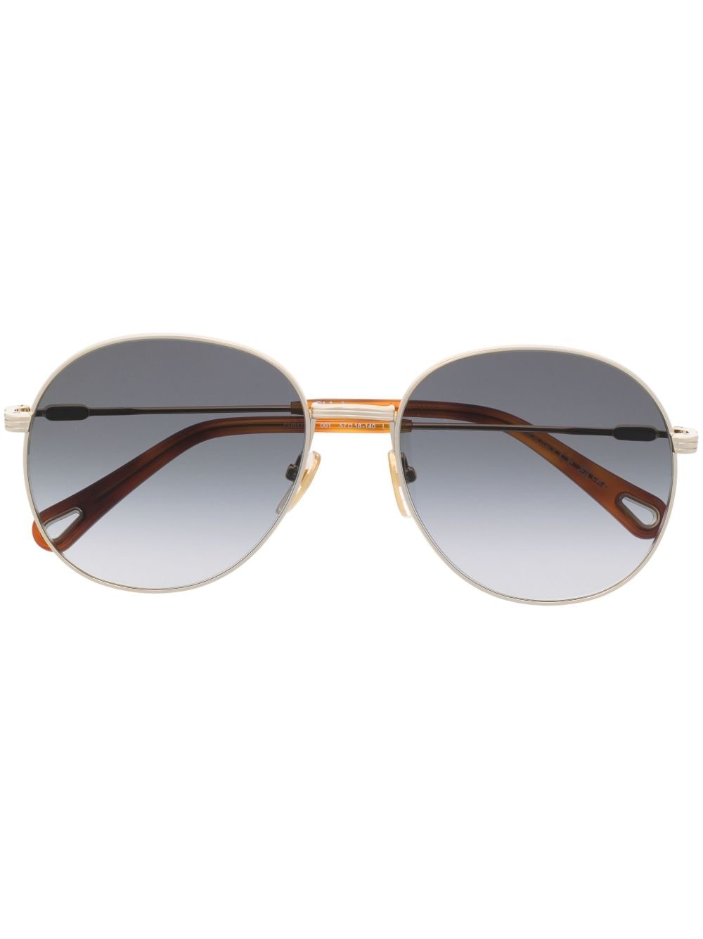 Chloé Eyewear logo-engraved pilot-frame sunglasses - Gold von Chloé Eyewear