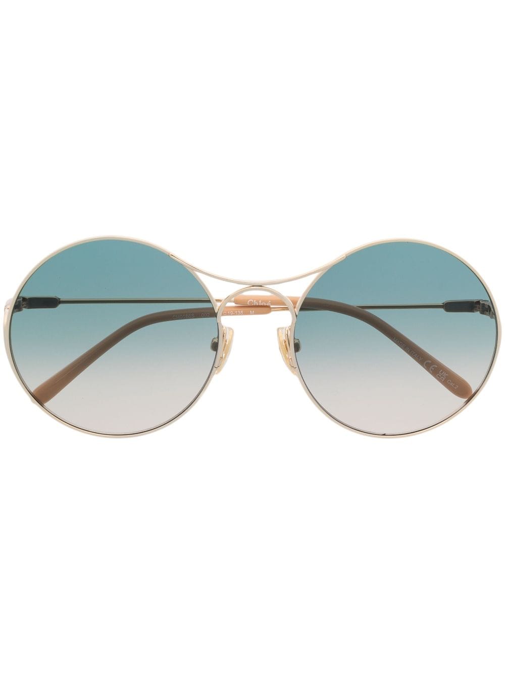 Chloé Eyewear logo-engraved round-frame sunglasses - Gold von Chloé Eyewear
