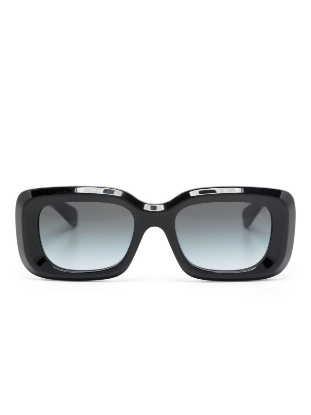 Chloé Eyewear logo-print rectangle-frame sunglasses - Black von Chloé Eyewear