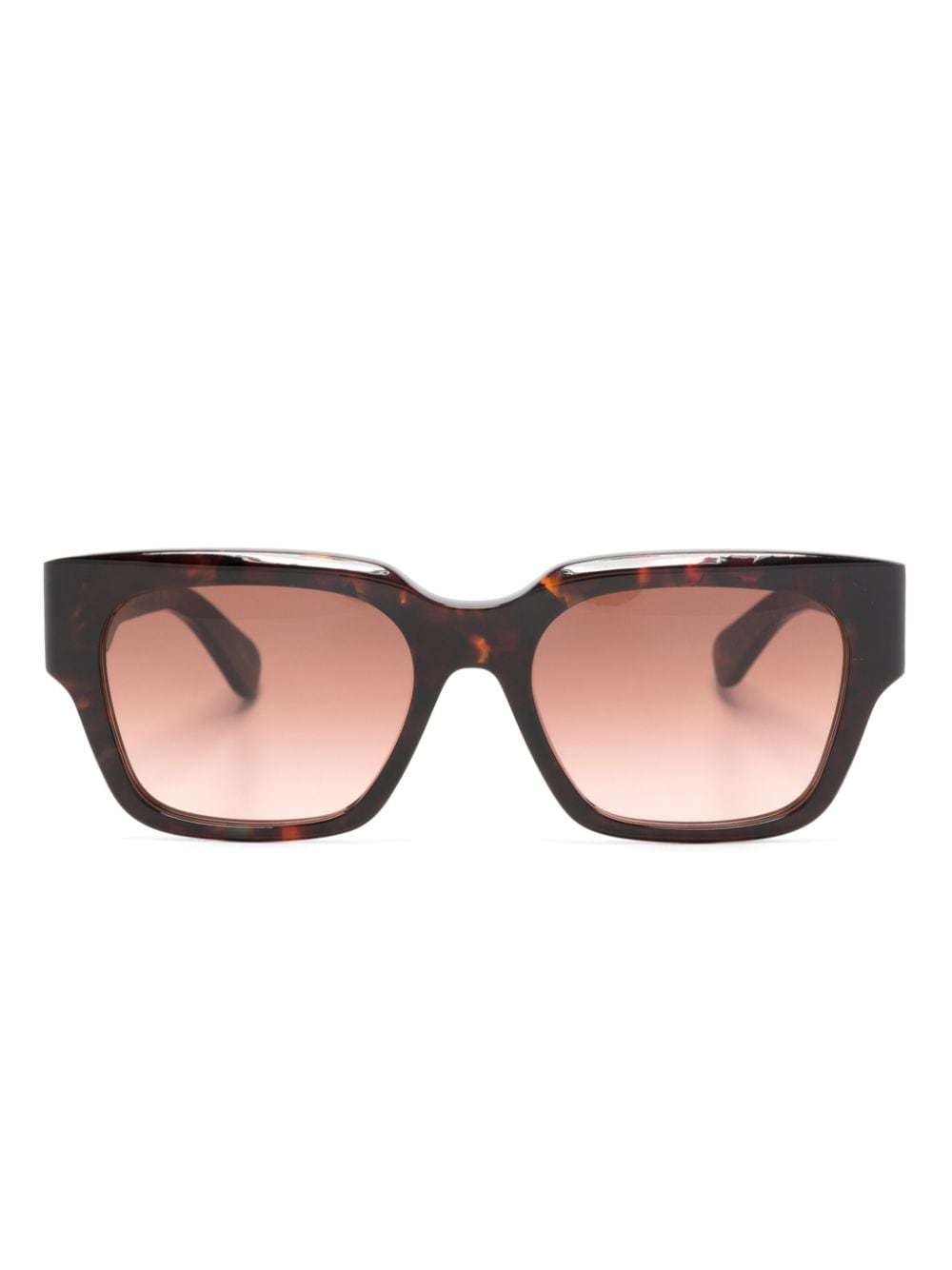 Chloé Eyewear logo-print square-frame sunglasses - Brown von Chloé Eyewear