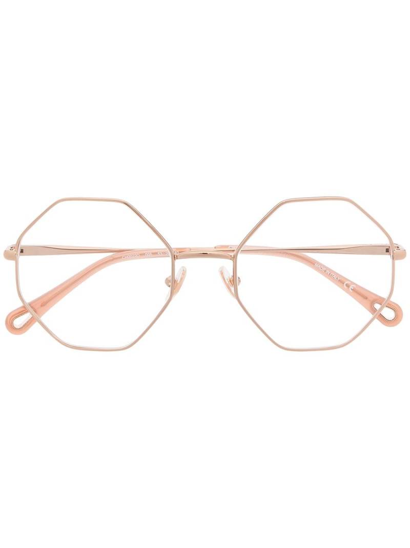 Chloé Eyewear octagonal-frame glasses - Gold von Chloé Eyewear