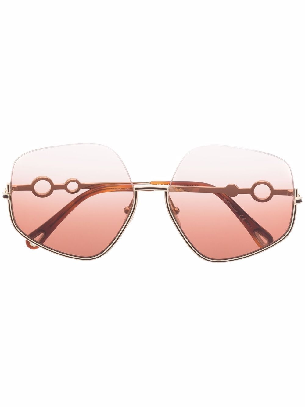 Chloé Eyewear oversized-frame gradient sunglasses - Gold von Chloé Eyewear