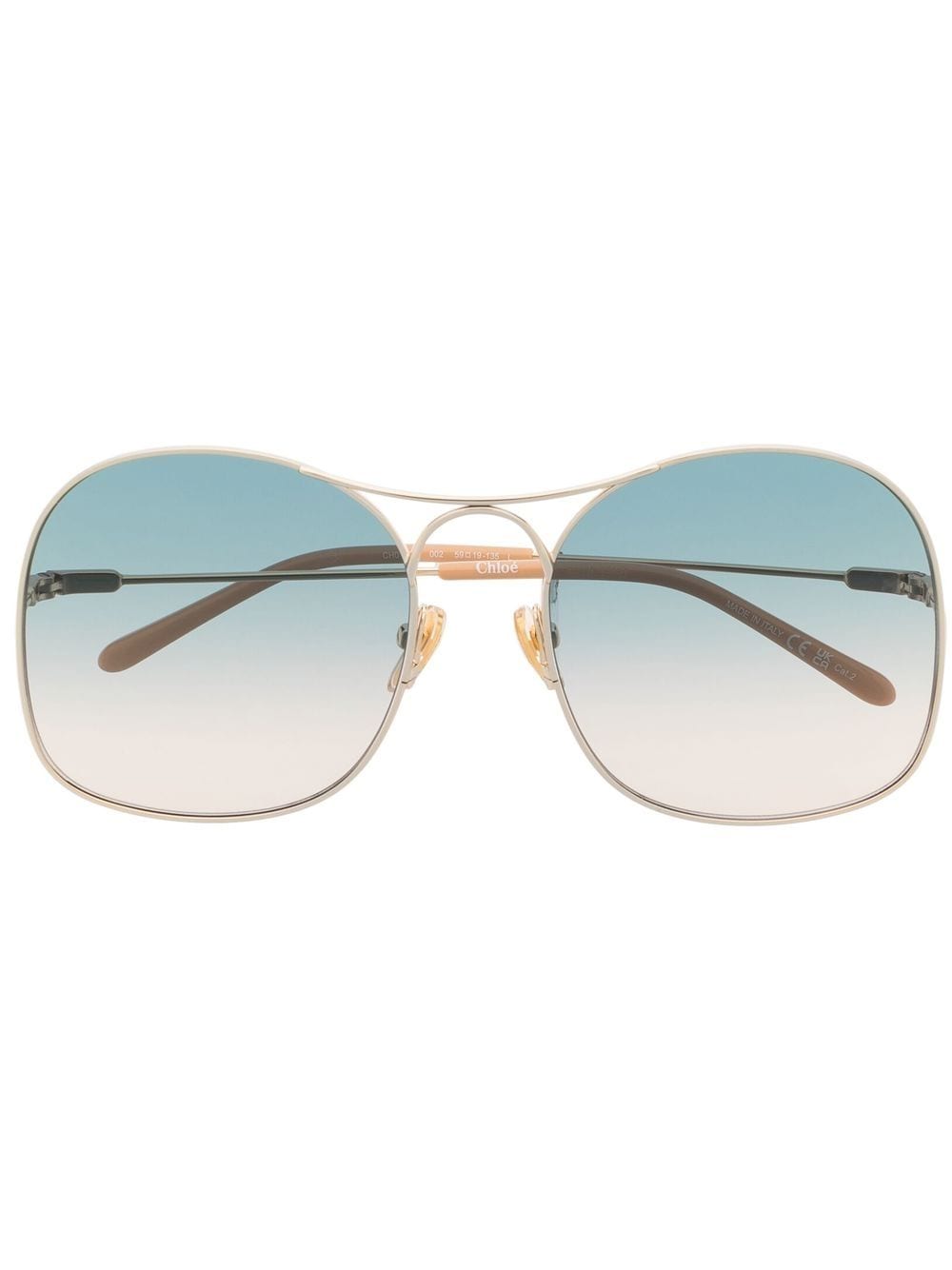 Chloé Eyewear oversized-frame sunglasses - Gold von Chloé Eyewear