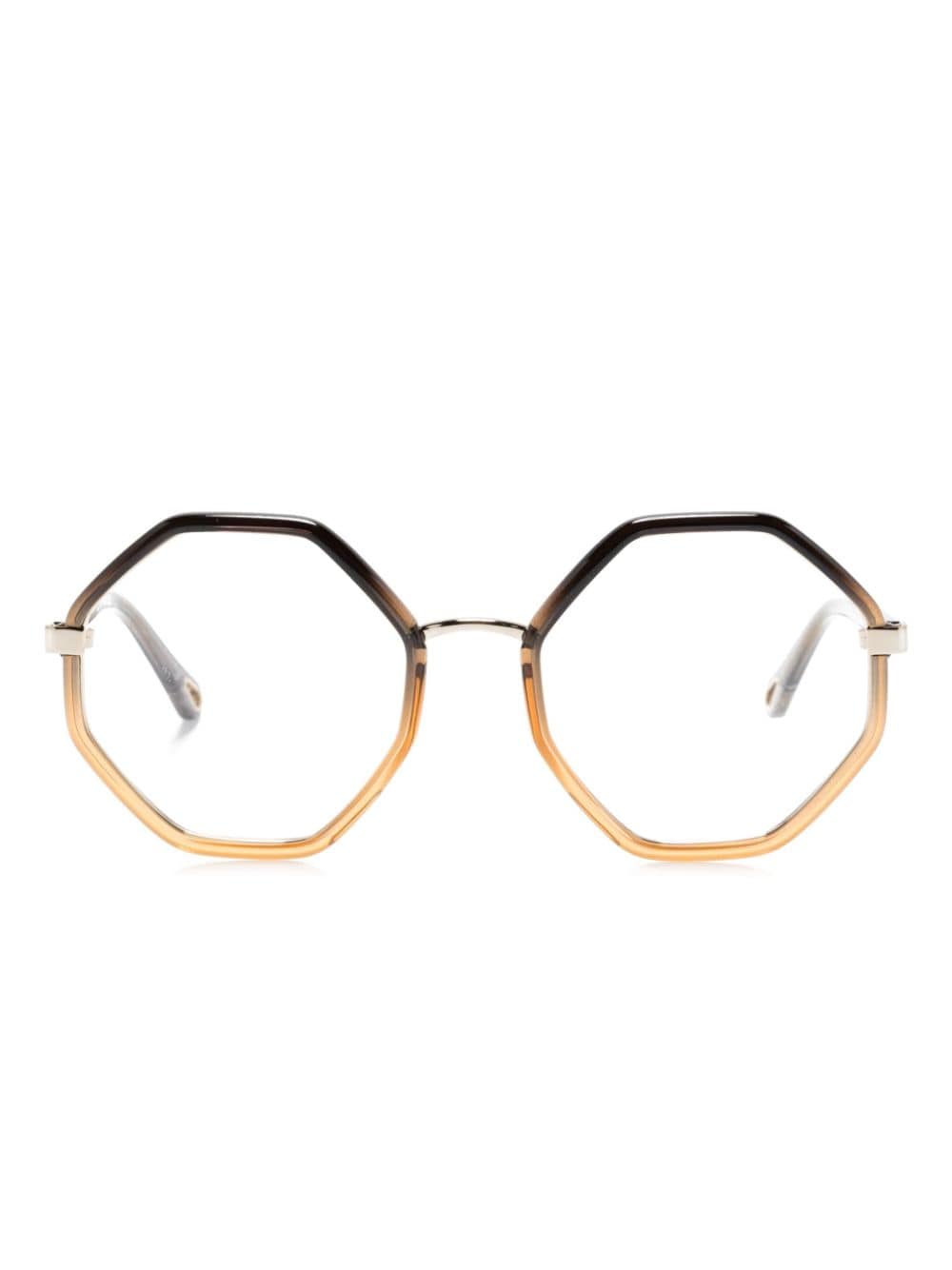 Chloé Eyewear oversized geometric-frame glasses - Black von Chloé Eyewear