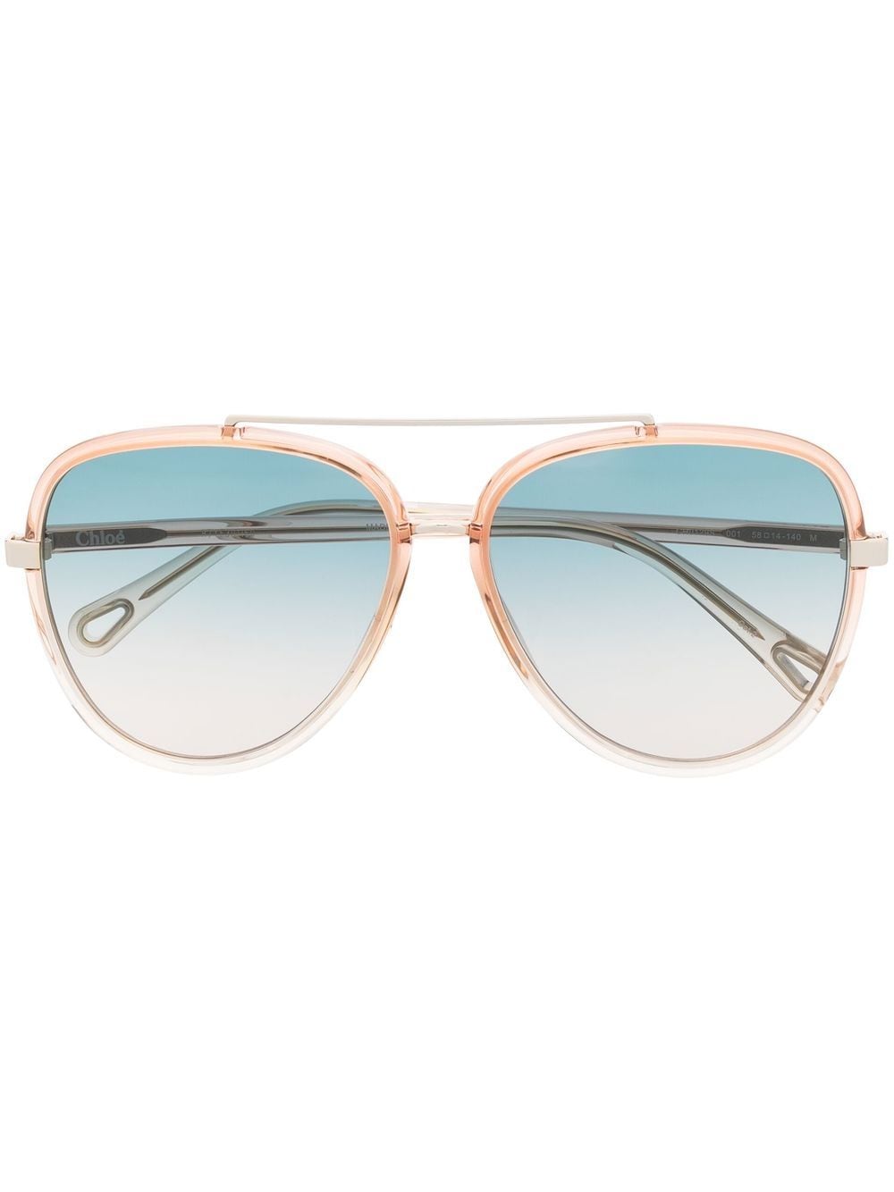 Chloé Eyewear pilot-frame tinted sunglasses - Orange von Chloé Eyewear