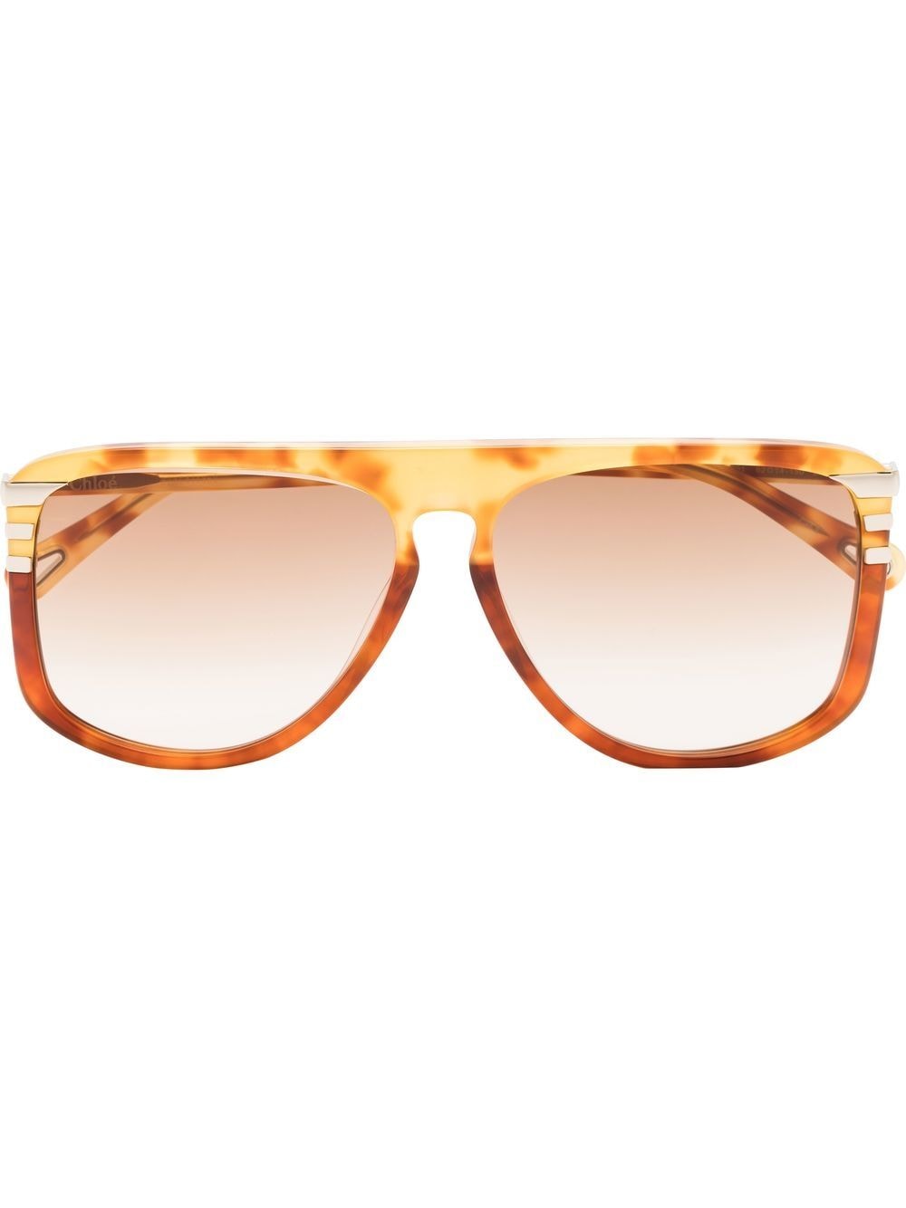 Chloé Eyewear pilot-frame tortoiseshell-effect sunglasses - Orange von Chloé Eyewear