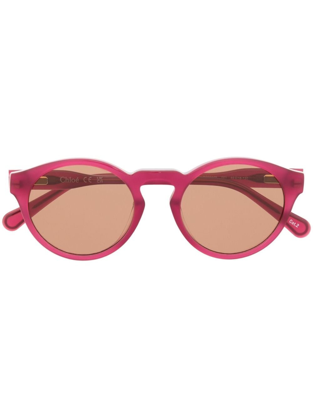 Chloé Eyewear round-frame logo sunglasses - Purple von Chloé Eyewear