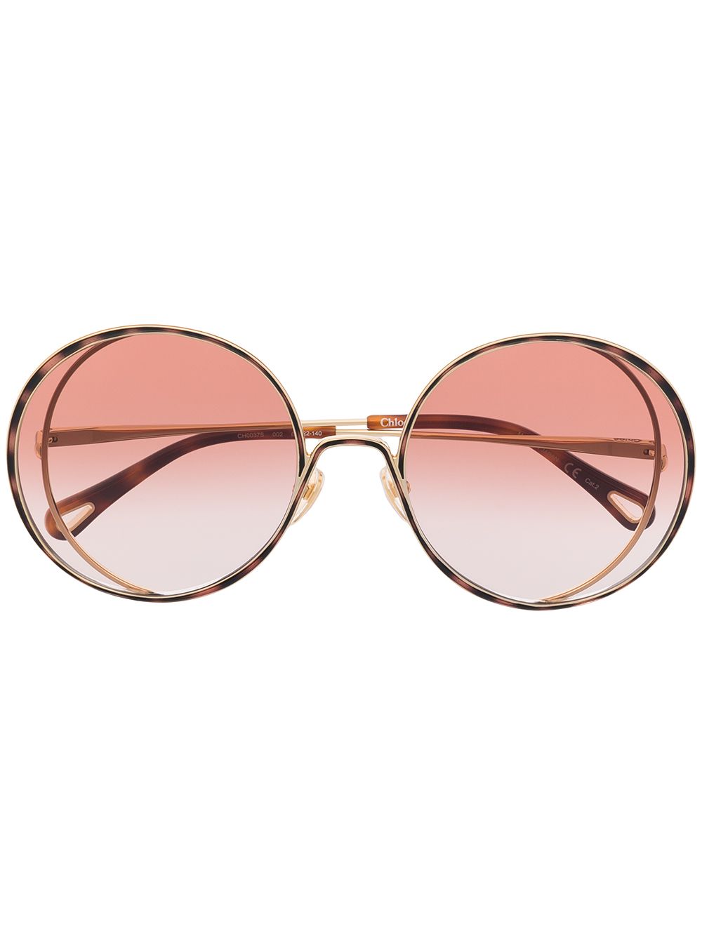 Chloé Eyewear Tayla round oversized sunglasses - Gold von Chloé Eyewear