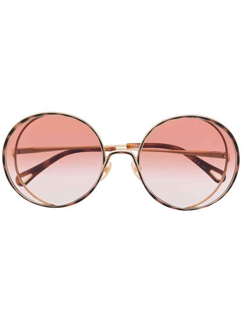 Chloé Eyewear Tayla round oversized sunglasses - Gold von Chloé Eyewear