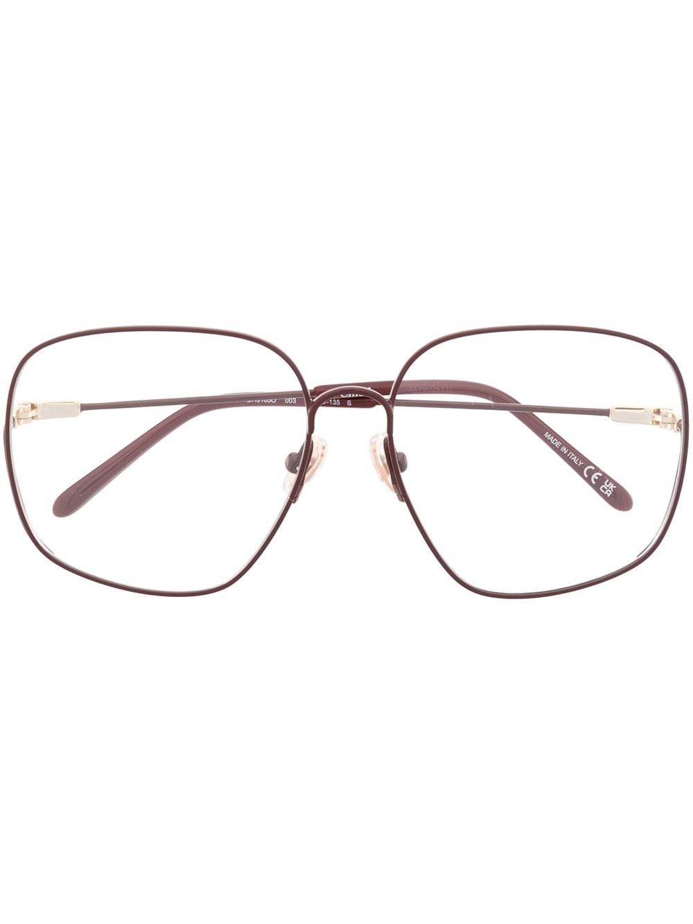 Chloé Eyewear square-frame glasses - Gold von Chloé Eyewear
