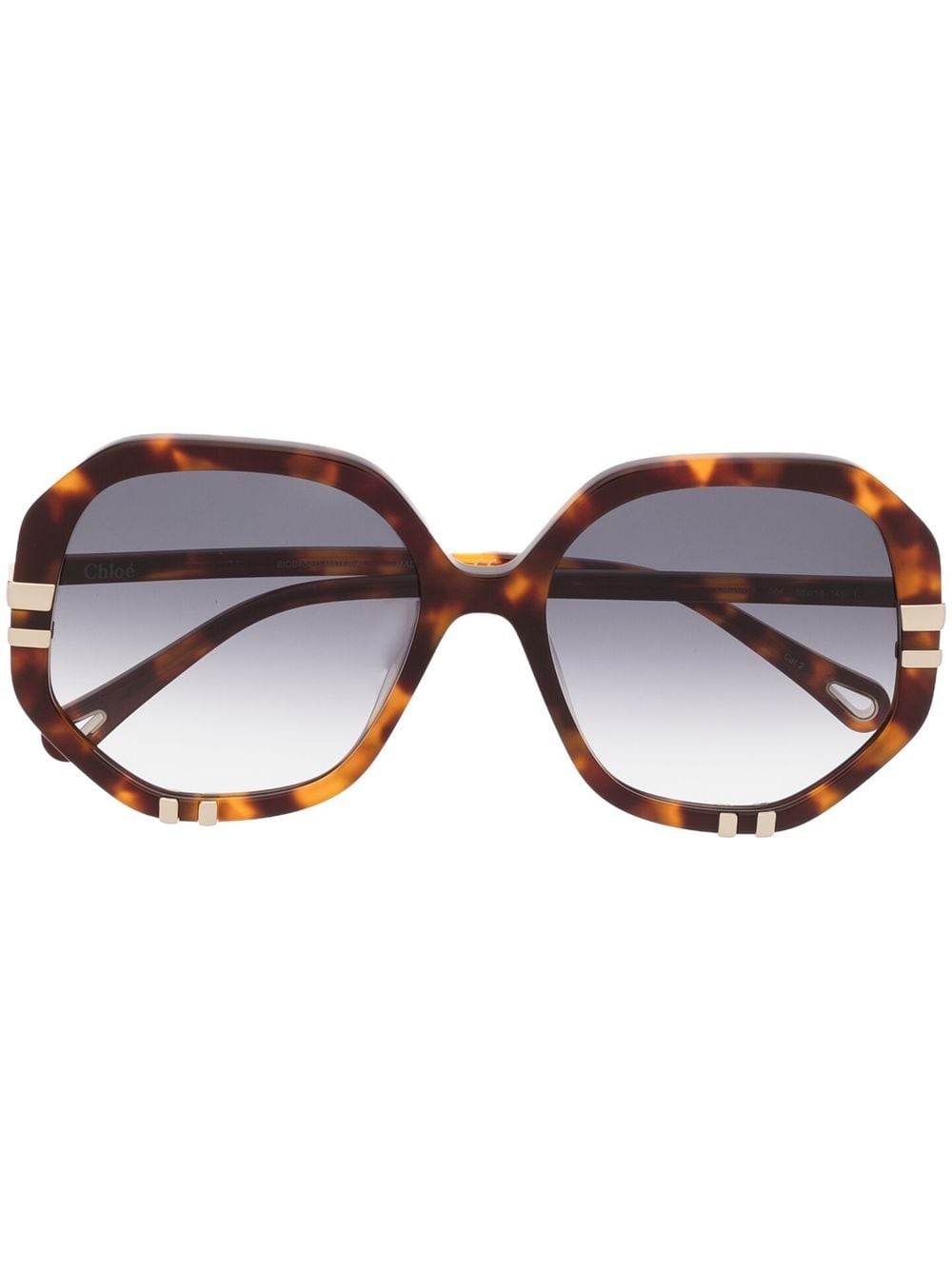 Chloé Eyewear tortoise-shell geometric sunglasses - Brown von Chloé Eyewear