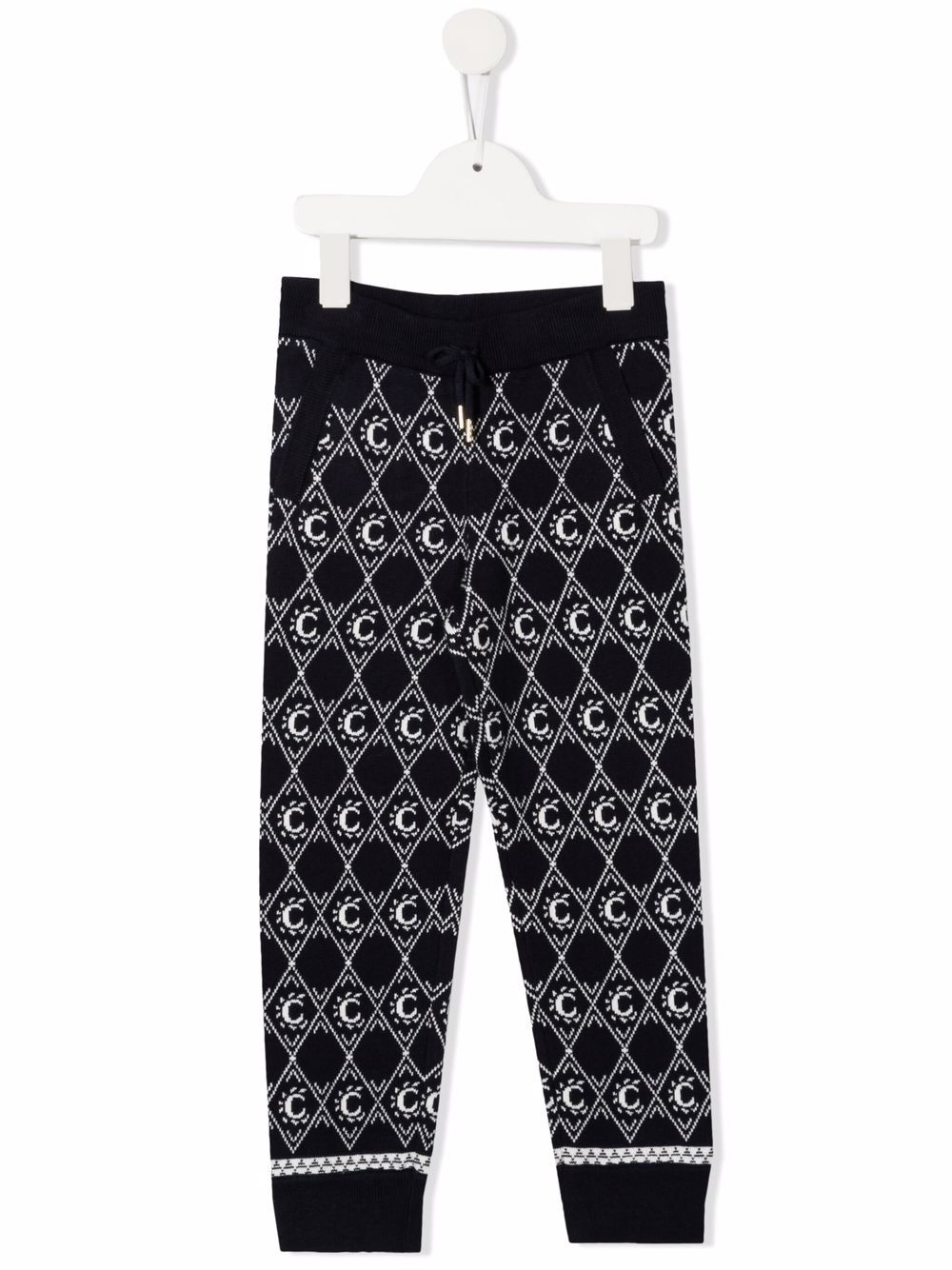 Chloé Kids C-jacquard knitted trousers - Blue von Chloé Kids