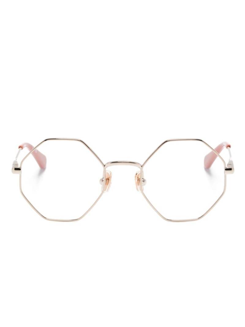 Chloé Kids CC0023O geometric-frame glasses - Gold von Chloé Kids