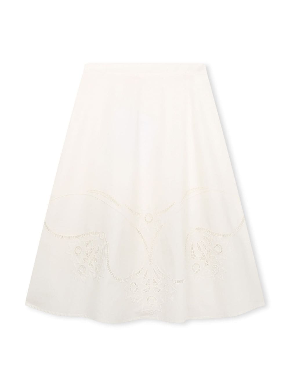 Chloé Kids broderie-anglaise A-line skirt - White von Chloé Kids