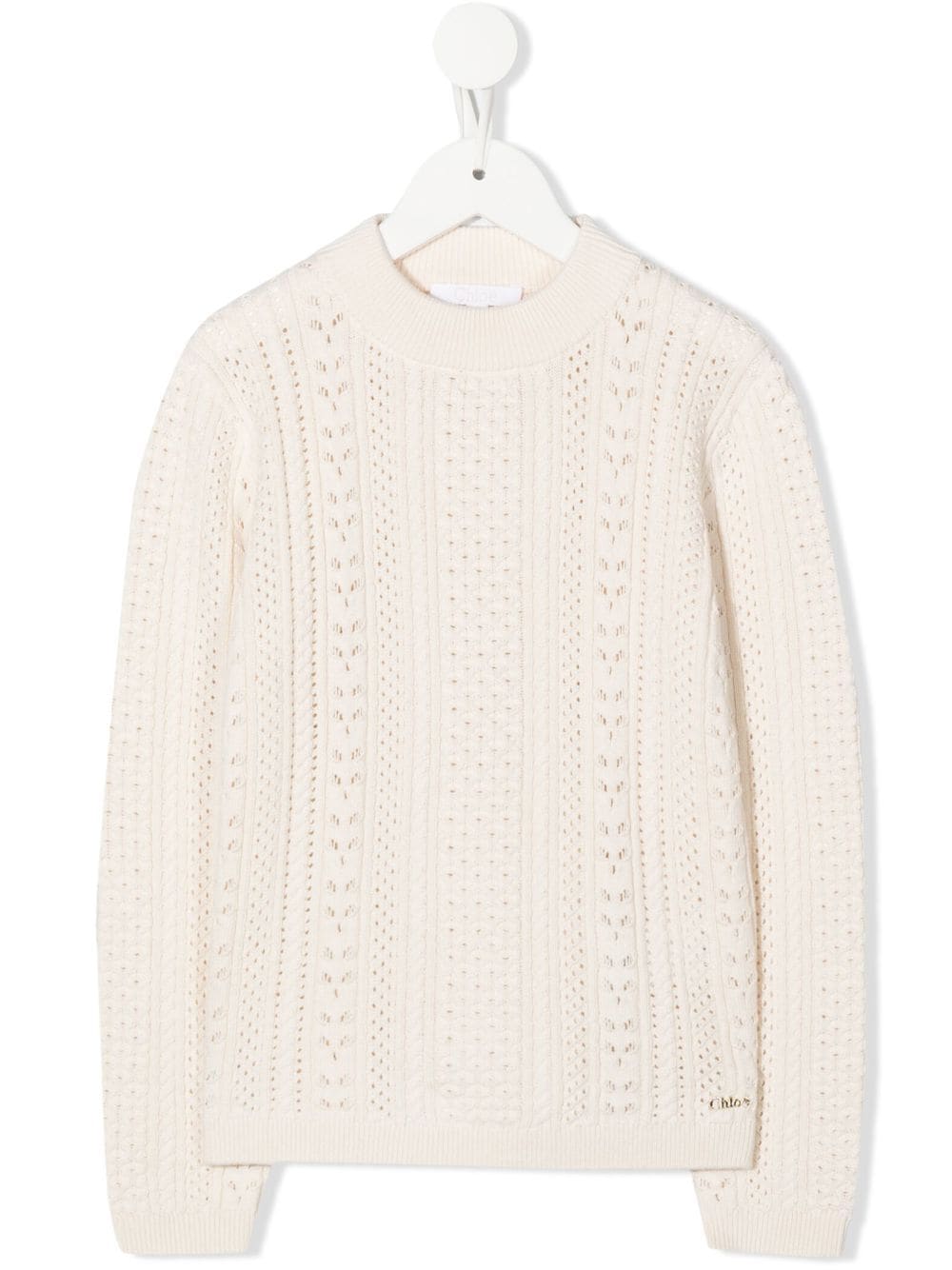 Chloé Kids chunky knitted jumper - White von Chloé Kids