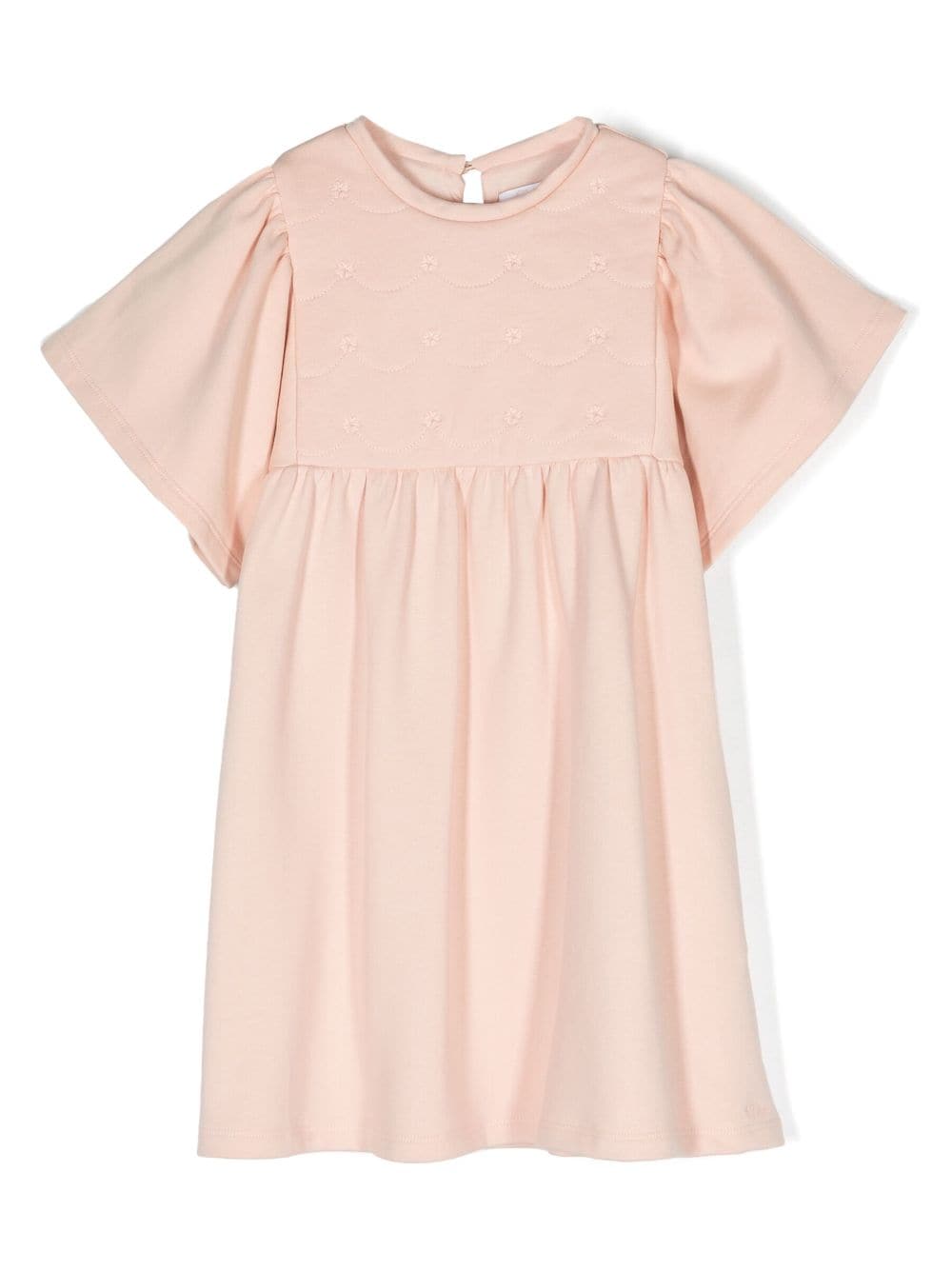 Chloé Kids embroidered-design cotton dress - Pink von Chloé Kids