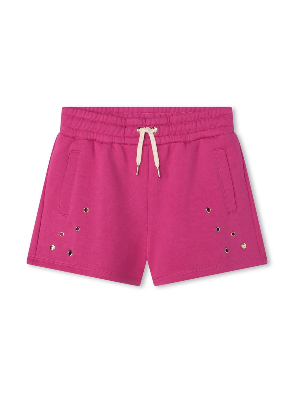 Chloé Kids eyelet-detailing organic cotton shorts - Pink von Chloé Kids