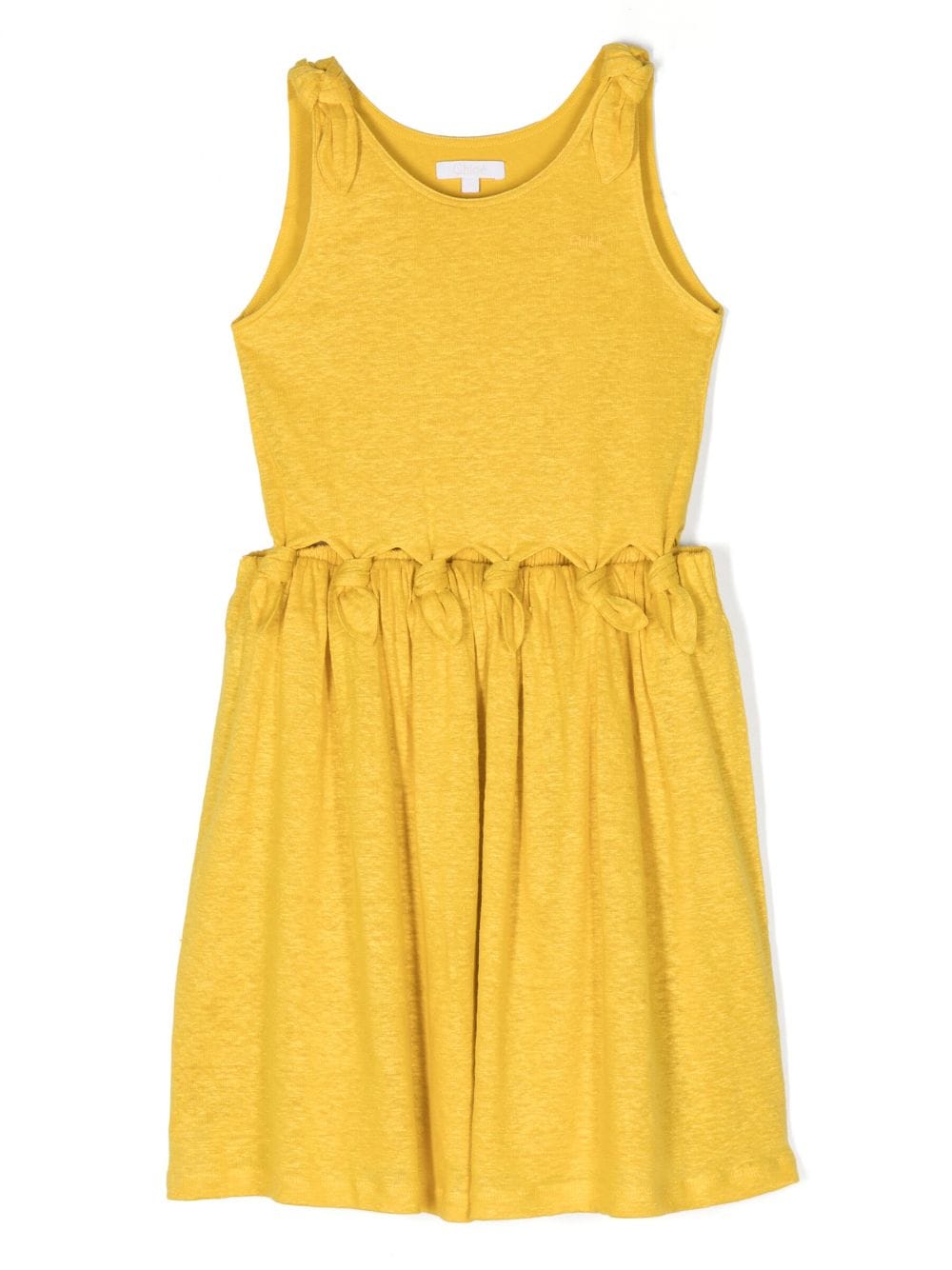 Chloé Kids knot-detailing dress - Yellow von Chloé Kids