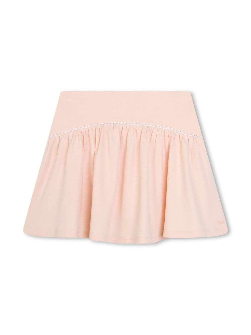 Chloé Kids ladder-stitch cotton skirt - Pink von Chloé Kids