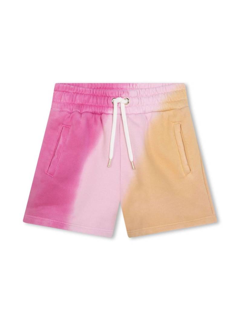 Chloé Kids logo-embroidered organic cotton shorts - Pink von Chloé Kids