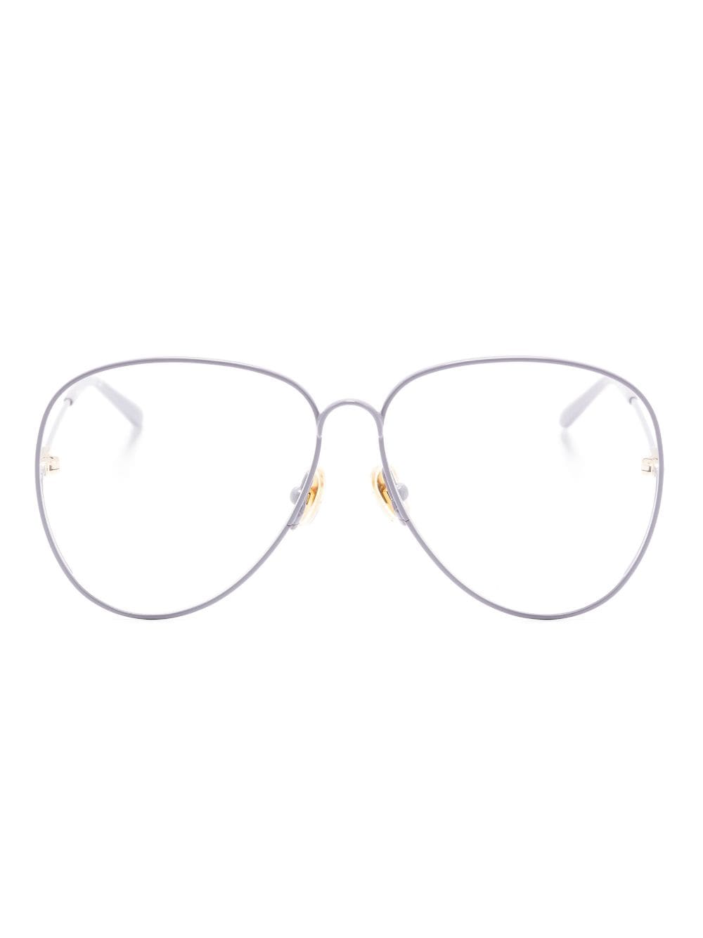 Chloé Kids logo-engraved pilot-frame glasses - Purple von Chloé Kids