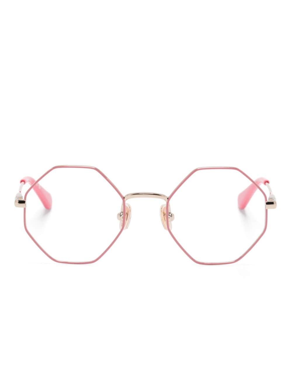 Chloé Kids octagonal-frame glasses - Gold von Chloé Kids