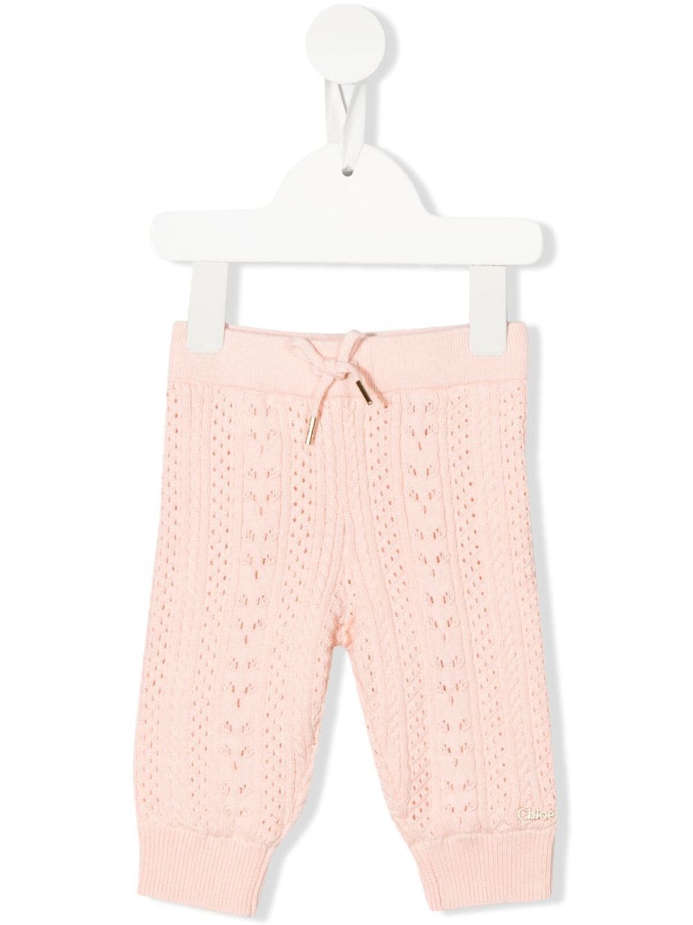 Chloé Kids pointelle-knit trousers - Pink von Chloé Kids